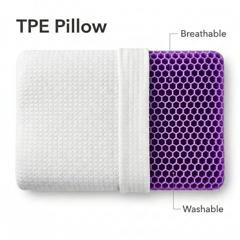 Anti Snore Contour Pillow - Oreiller respirant en TPE à pectine,