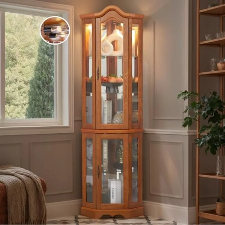 Storage & Organization - Vitrine d'angle pour bar et rangement