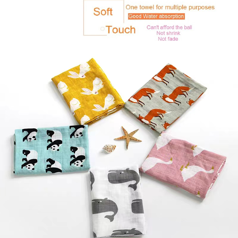 Muslin Cotton Bedspread - Couvertures en bambou pour nouveau-né, serviette