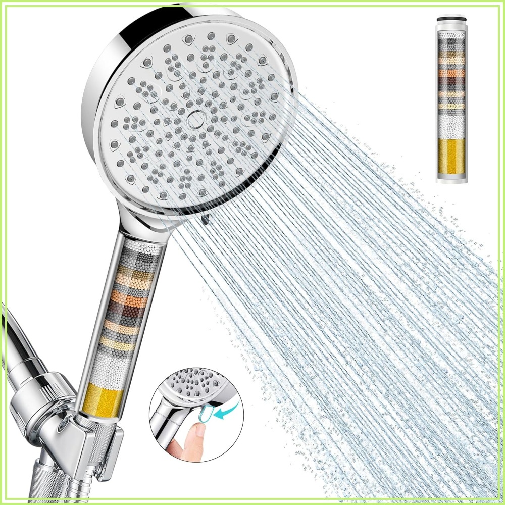 High Pressure Shower Head Handheld - Pommeau de douche filtrant avec douchette,