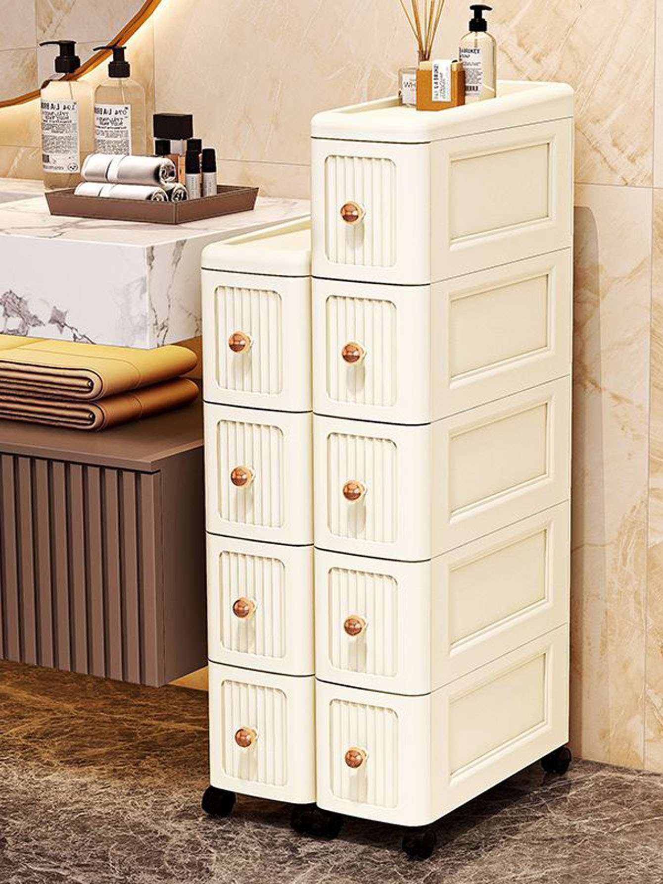 Storage & Organization - Armoire de rangement à espaces étroits