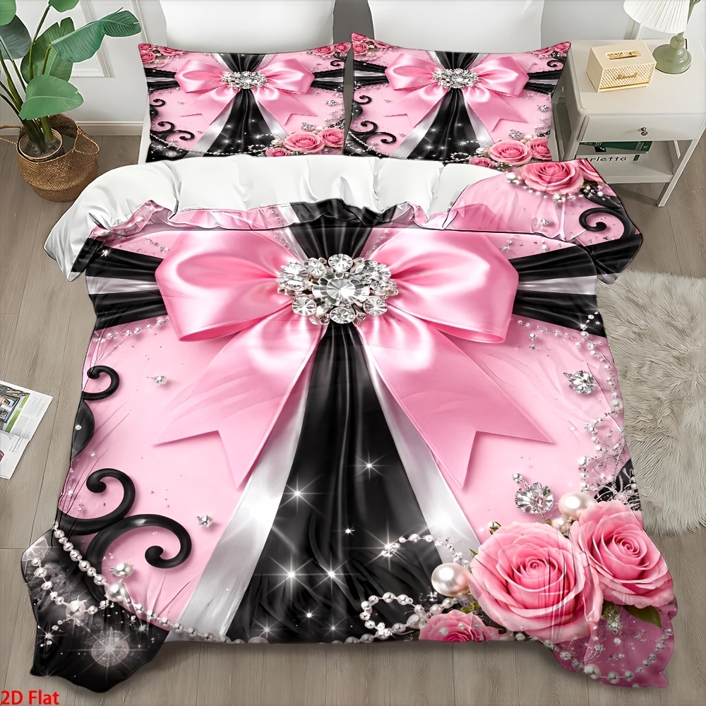 Duvet Cover Sets With Zipper - Ensemble de couette à nœud papillon