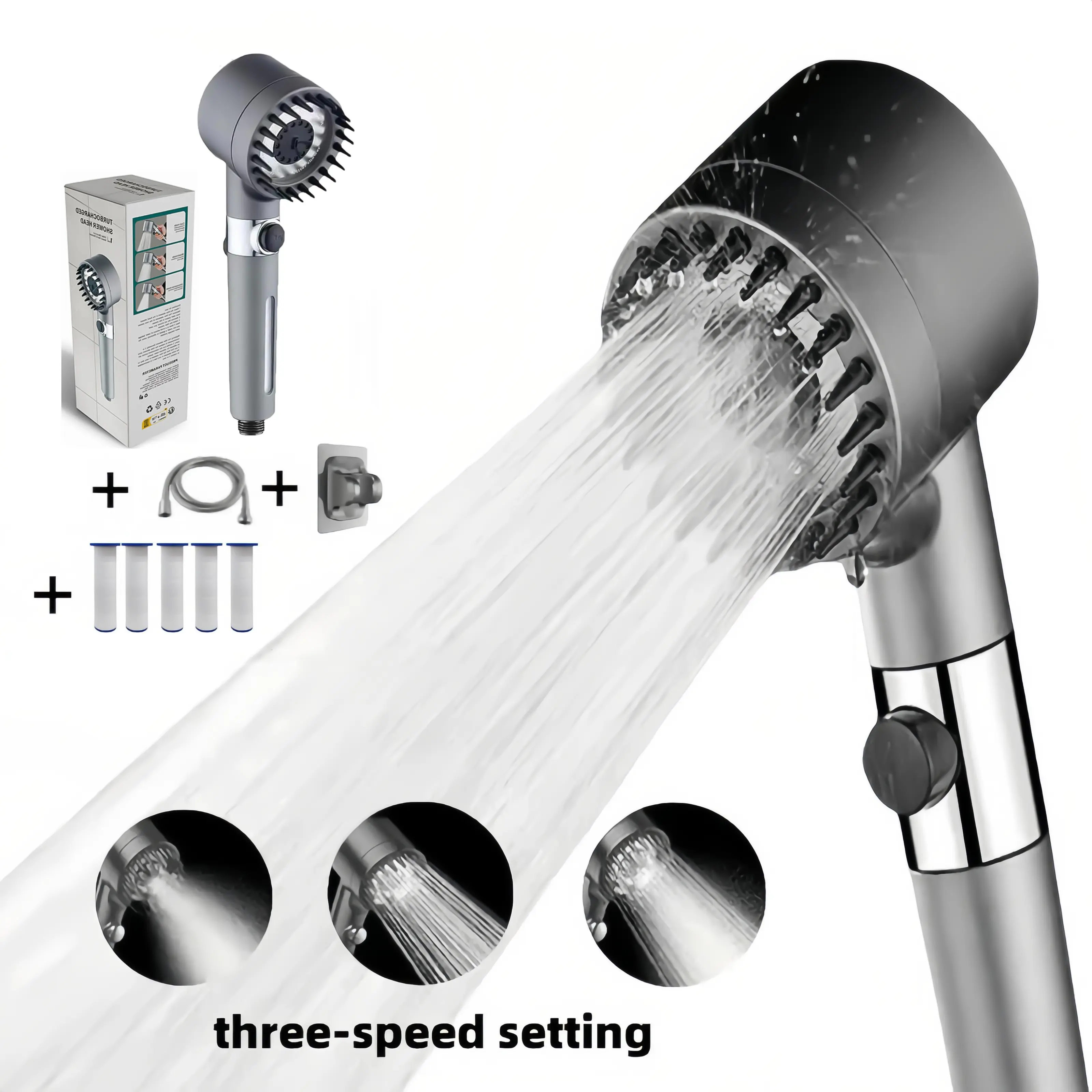 High Pressure Shower Head Handheld - Pommeau de douche portatif à haute