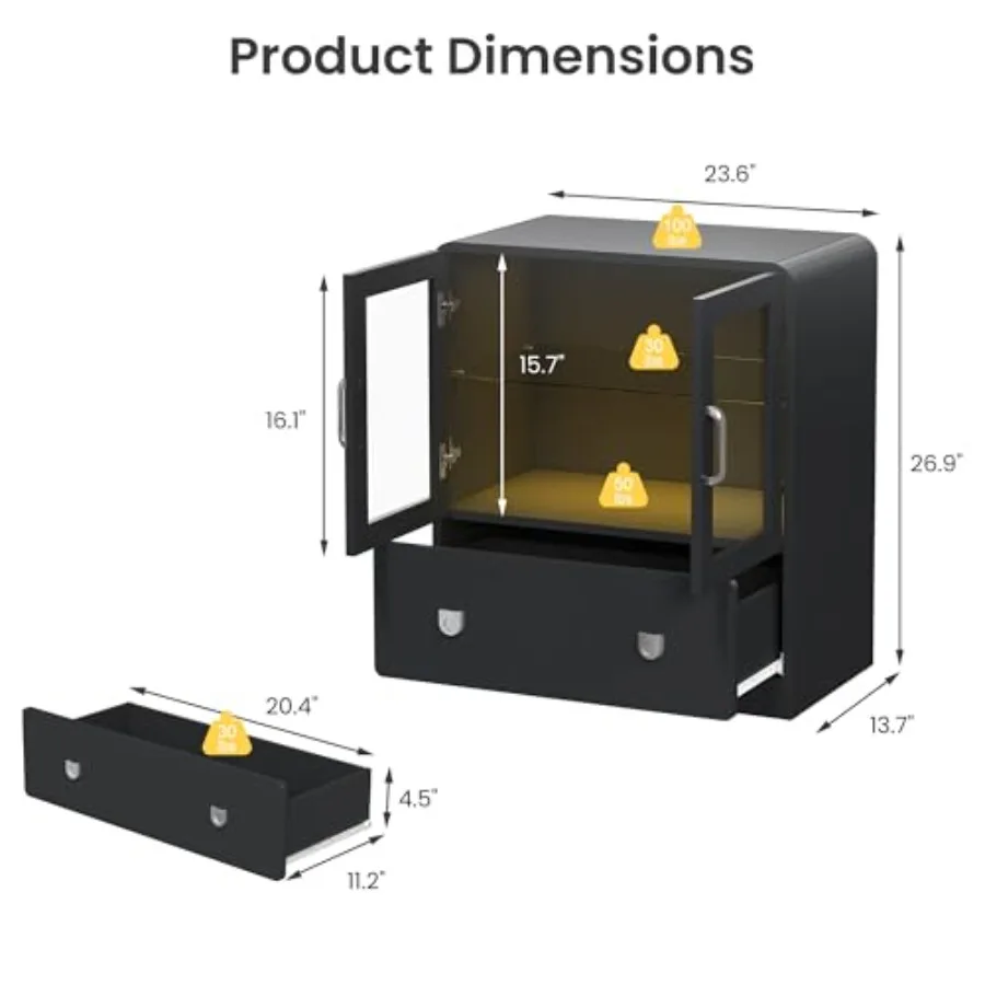 Vitrine pour le salon avec por - Storage & Organization avis et prix