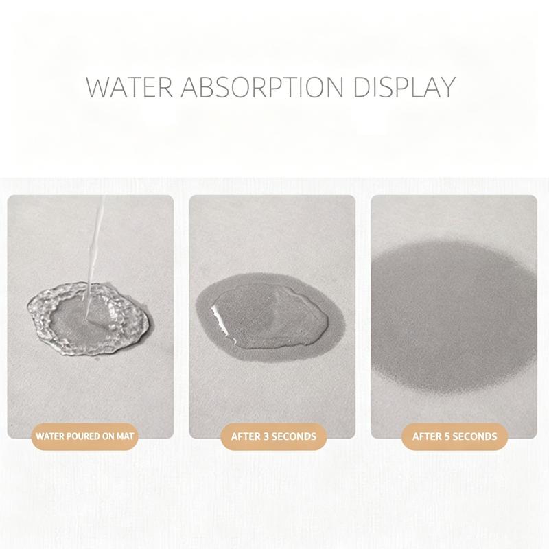 Tapis de bain 3D en diatomite  - Quick Dry Diatomite Bath Mat avis et prix