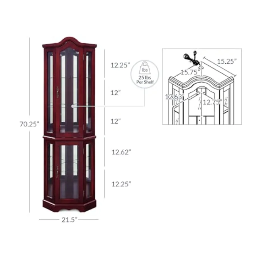 Vitrine d'angle éclairée, meub - Storage & Organization avis et prix