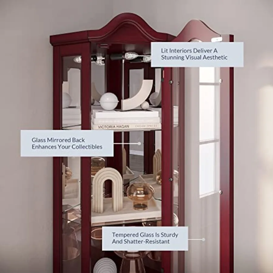 Vitrine d'angle éclairée, meub - Storage & Organization avis et prix