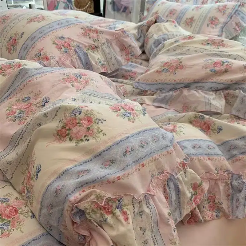 Parure de lit princesse floral - Aesthetic Floral Duvet Cover avis et prix