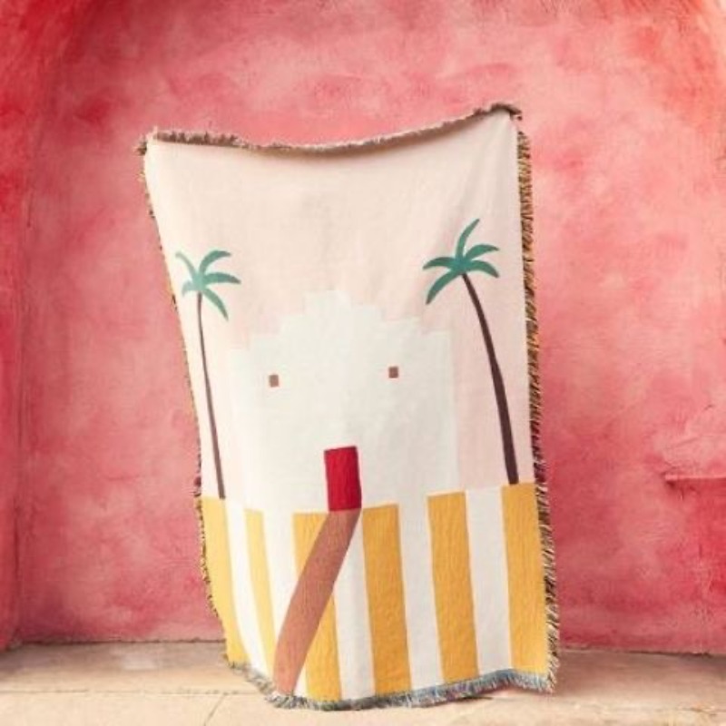 Couverture décorative rose pas - Boho Throw Blanket Fringe avis et prix