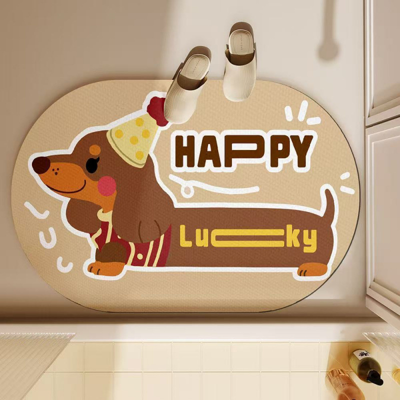 Tapis de bain mignon en forme  - Quick Dry Diatomite Bath Mat avis et prix